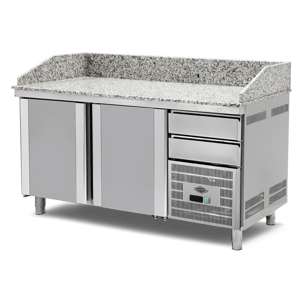 Granite Top Pizza Preparation Refrigerators  (Fan Cooling)